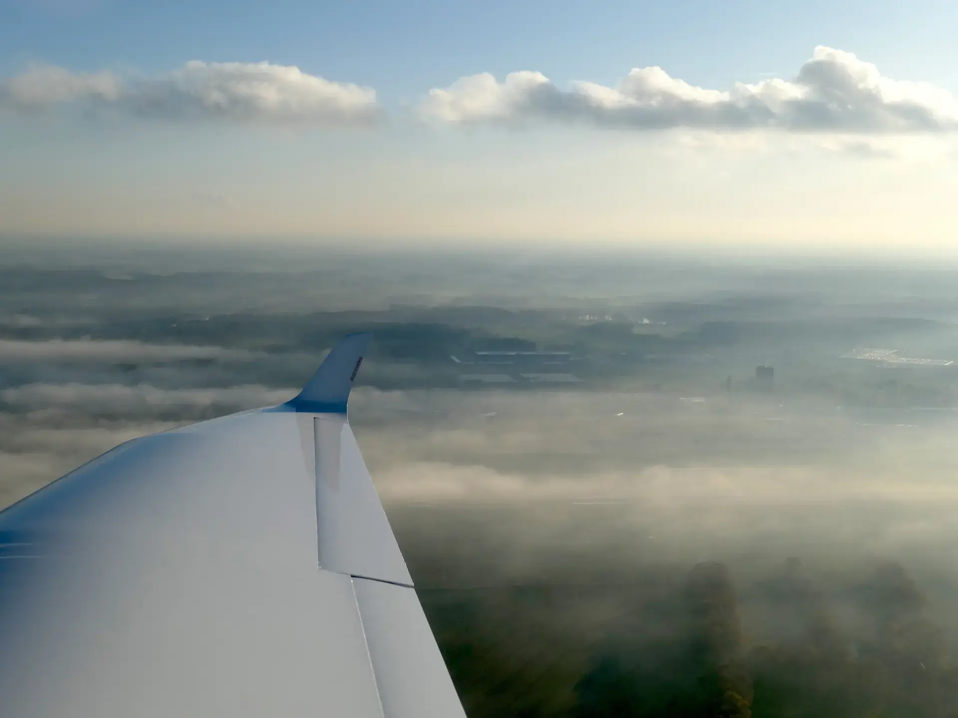 Segelflugzeug in der Thermik